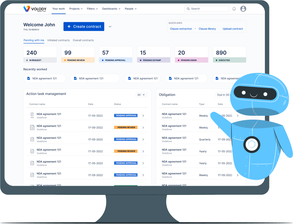 How can Volody help in contract versioning